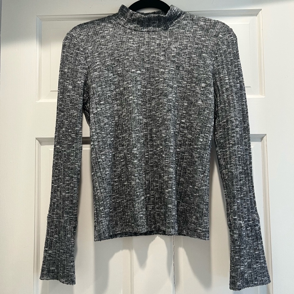 Michael Stars Mock Neck Sweater.  Grey.  Size S.